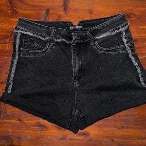 Black High Rise Shein Shorts
